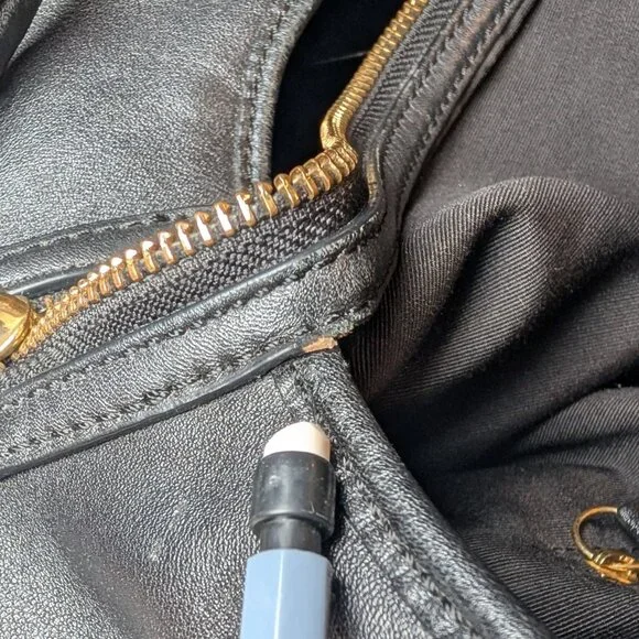 Coach Madison Carlyle Cream Black Leather Shoulder Bag Gold Hardware #32363 - Picture 13 of 16